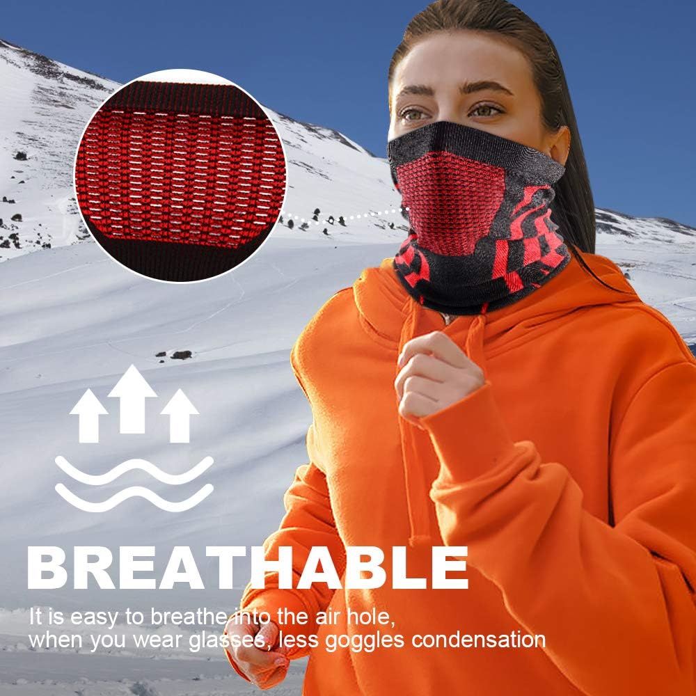 WTACTFUL 1-2 Pack Winter Neck Gaiter Neck Warmer Ski Mask for Men Women