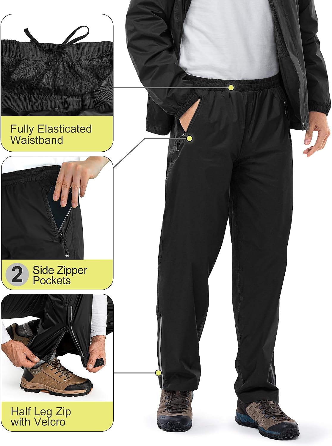 33,000ft Men's Rain Suit Packable Waterproof Packable Rain Gear