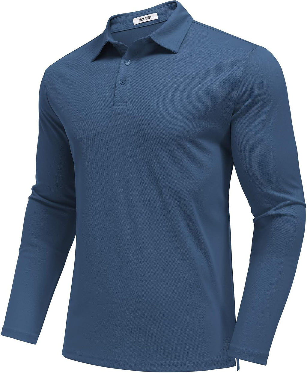 COOFANDY Mens Polo Shirts Long Sleeve UPF 50+ Moisture Wicking Golf Shirt