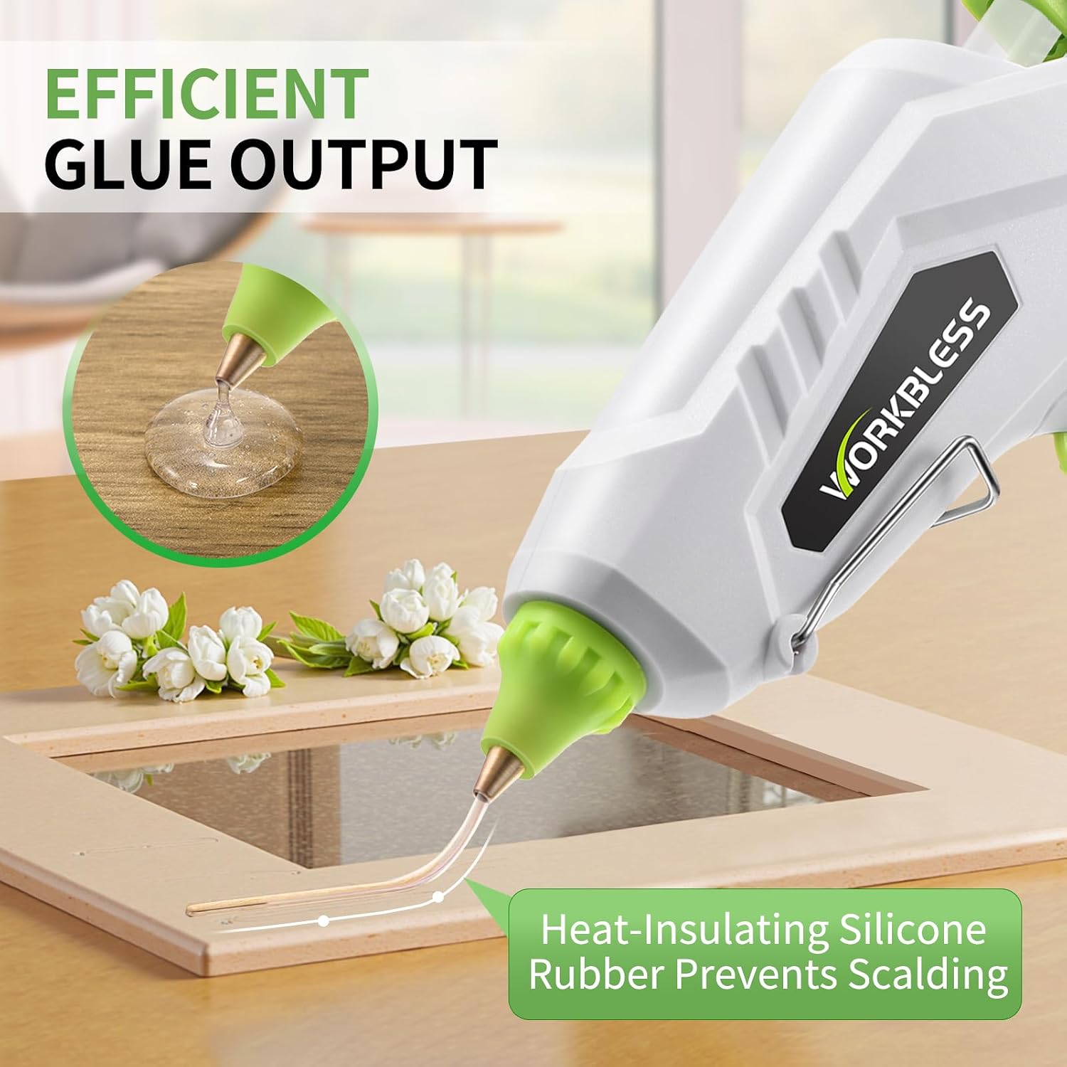 Hot Glue Gun Large 60W/100W Dual Temp W/Full Size Stick Set,Teal