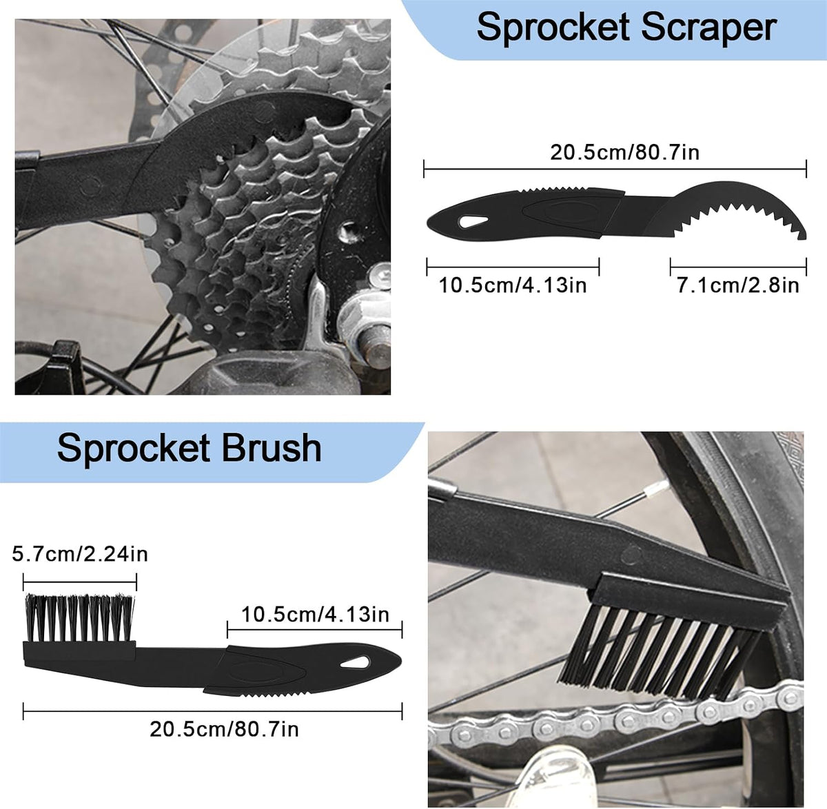 Ryaco 12PCS Bike Chain Tool Sets (2025News) 3PCS Bicycle Cleaning Brush, Bicycle Link Plier, Chain Cutter Checker, Bike Missing Links, Wrench Kits Suit for 6-12 Speed Chain, Road Mountain Sports Bike