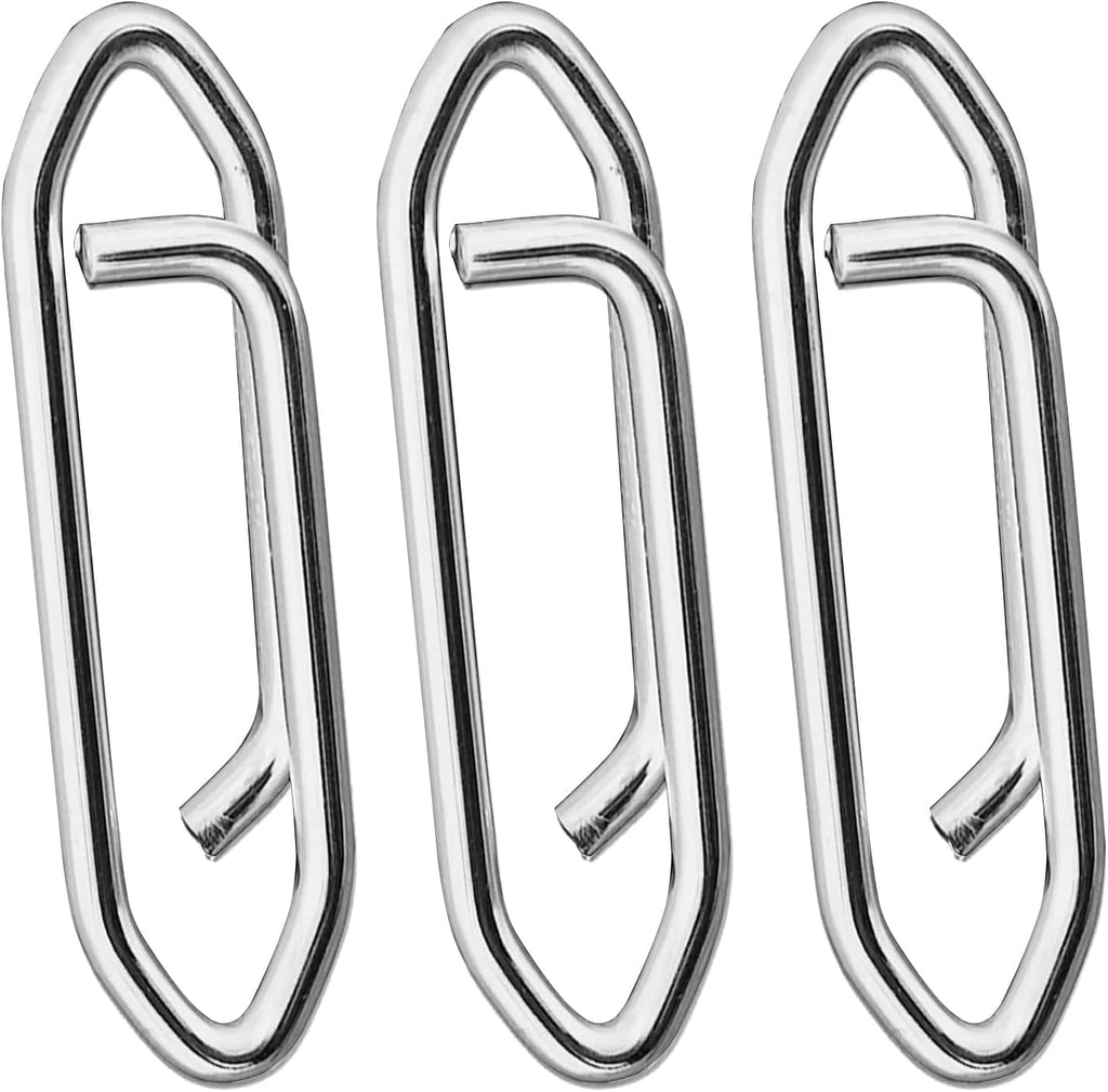 Atibin Stainless Lock Snaps Swivel Steel Saltwater Connector Fishing Snap Line High Strength Fishing Clip Power Lure Connector White Nickel