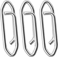 Atibin Stainless Lock Snaps Swivel Steel Saltwater Connector Fishing Snap Line High Strength Fishing Clip Power Lure Connector White Nickel