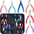 Acejoz Jewelry Making Tools Kit: 6pc Set, Including Needle Round Nose, Wire Cutters, Crimper & End Nippers for Beading & Craft