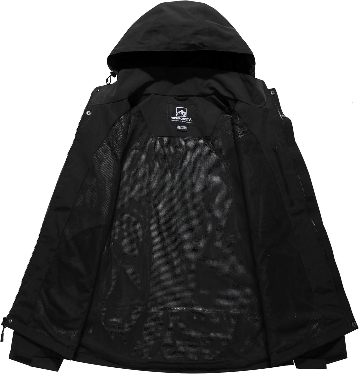 WENRONSTA Men's Lightweight Rain Jacket Waterproof Windbreaker Hooded Raincoat Shell Jacket Outdoor Hiking Fishing Travel