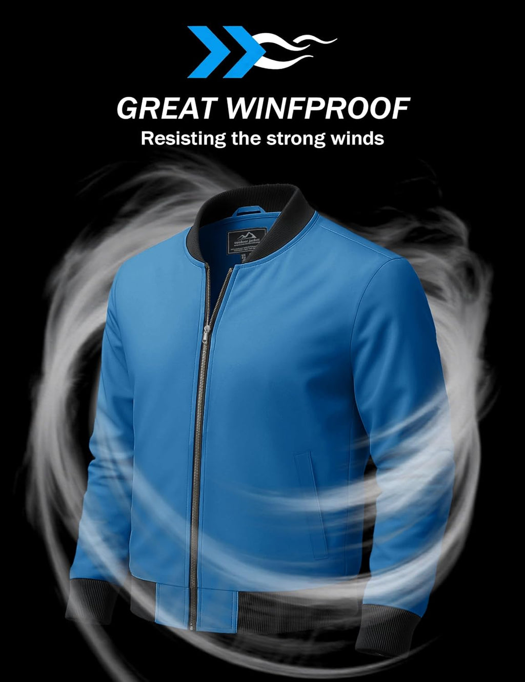 MAGCOMSEN Men's Bomber Jacket Lightweight Full Zip Windbreaker Jackets