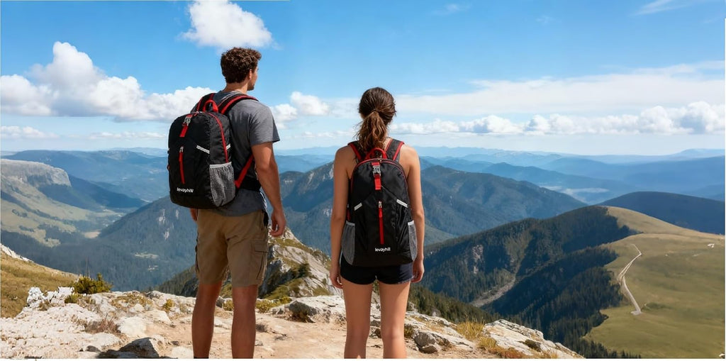levayhill 25L Foldable Hiking Backpack,Small Packable Daypack, Black