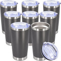 20oz Tumbler Stainless Steel Tumbler Coffee Tumbler with Lid Grey, 8P