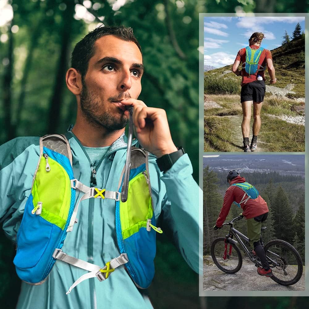 Hydration Pack Backpack, IX INOXTO Running Hydration Vest with 1.5L ( 50 oz) Water Bladder for Men Women, Lightweight Water Backpack for Hiking Cycling Climbing Camping