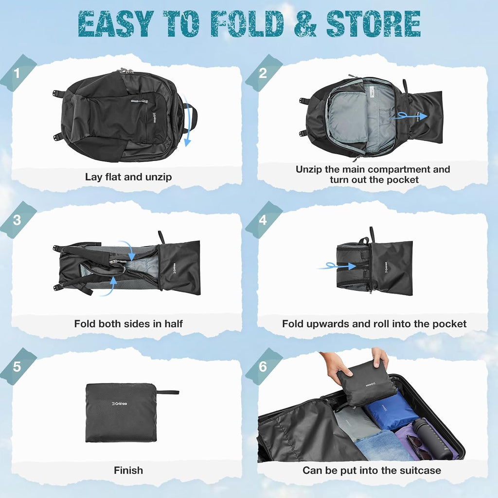 G4Free 18L Lightweight Packable Hiking Backpack for Men Women