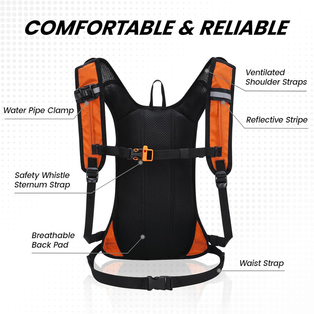 Nepest Hydration Pack Backpack with 2L Water Bladder Reflective Lightweight