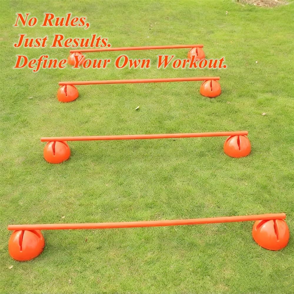 6PCS 6FT Adjustable Soccer Agility Training Poles, Soccer Agility Training Equipment with 20 ft Speed Ladder, 12 Disc Cones and Weighted Jump Ropes, Speed & Agility Turf Training Poles Drills