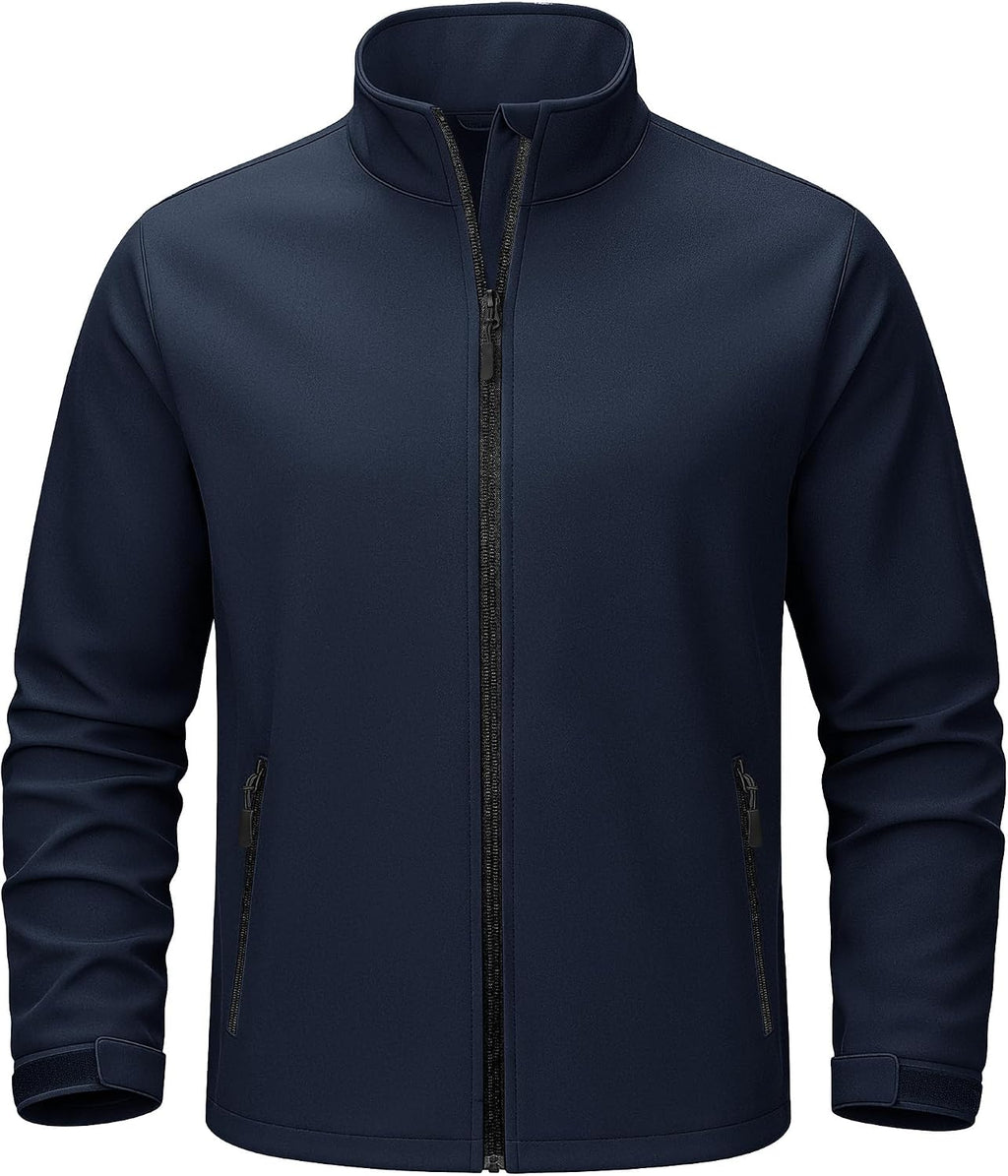 TACVASEN Men's Lightweight Softshell Waterproof Fleece Windbreaker Jacket