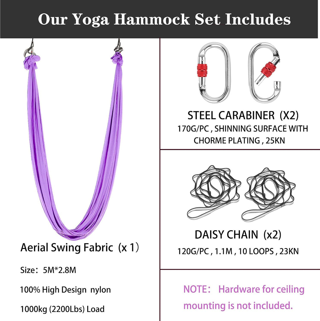 5.5 Yards Aerial silks swing outside yoga hammock,Aerial silk start set