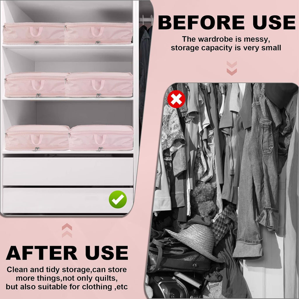 Packing Cubes for Travel Packing Organizers Compression Travel Cubes, Pink