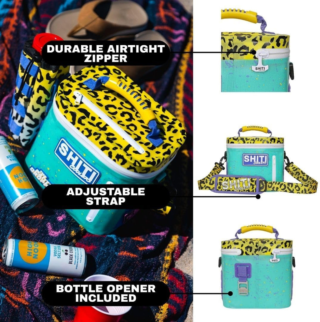 SHITI Coolers Cooler for Camping, Travel, Beach, Soft Lunch Box for Food, Drinks & Ice, Portable, Waterproof 24 Hr Insulated Bag with Shoulder Straps, Customizable