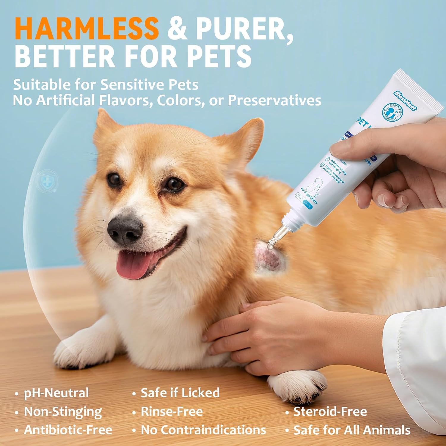 Pet Dog Wound Care Hydro Gel,Hot Spot Gel for Dog and Cat.2 Fl Oz
