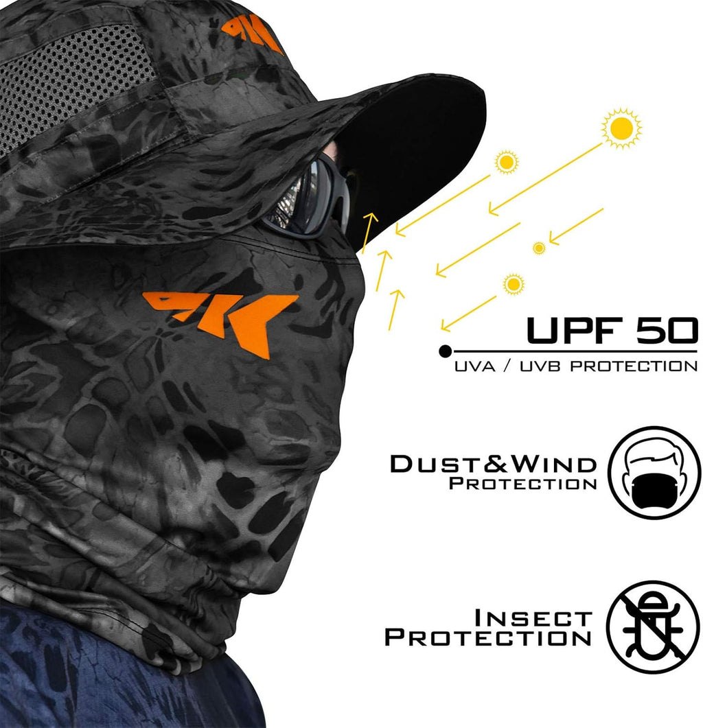 KastKing Sol Armis UPF50+ Neck Gaiter, Hydrocool Fishing Mask, Men & Women
