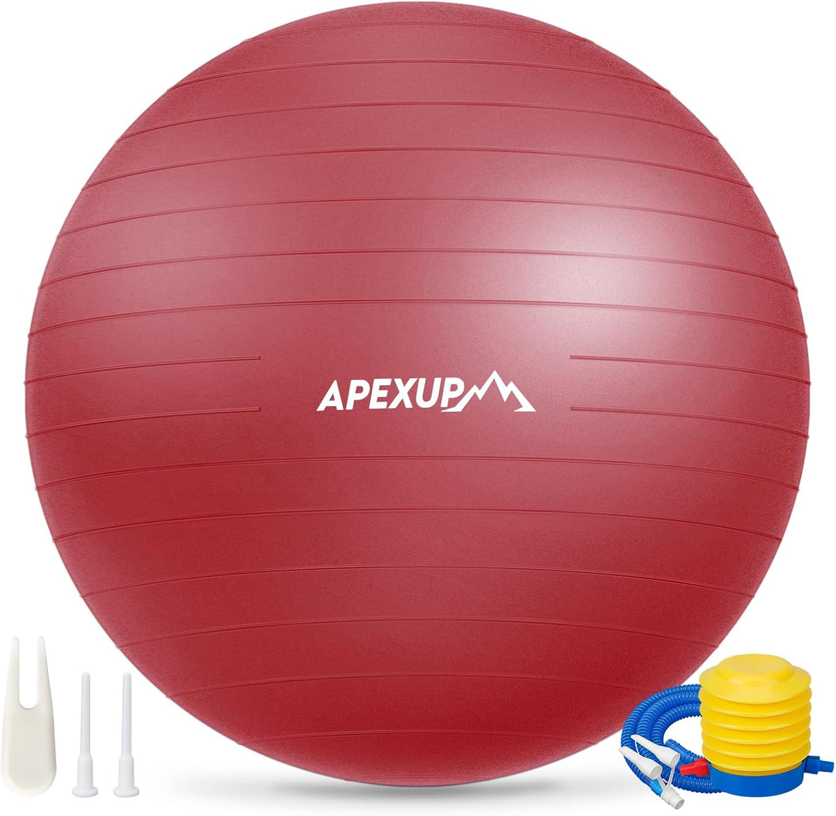 APEXUP Yoga Ball, 660 lbs Anti-Burst Exercise Ball with Pump, 5 Sizes