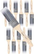 Wesquer 1.5 Inch Flat Paint Brushes 12 Pack Bulk Professional Detail Touch