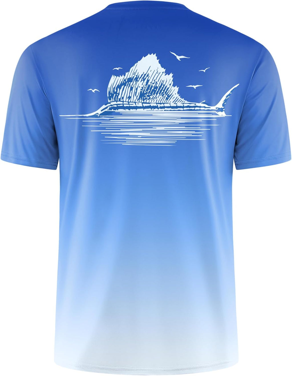 Pudolla Men's Fishing Swim Graphic Shirts Short Sleeve Sun Protection UV UPF 50+ SPF Tee Quick Dry Lightweight Water Tops