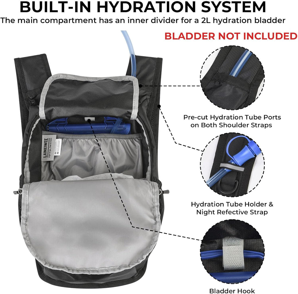 Small Hiking Backpack 13L Lightweight Foldable Travel Daypack for Men Women