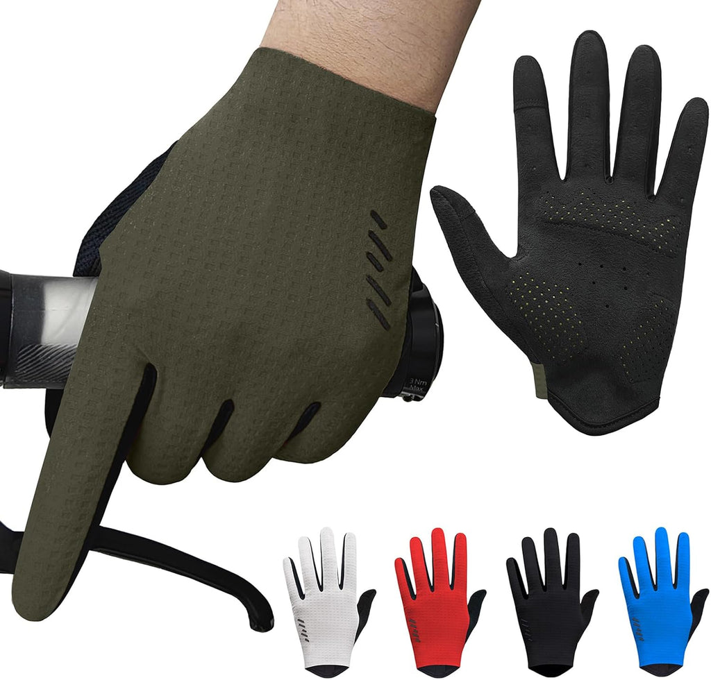 VXW Bike Gloves for Men Women Cycling - with Reflective Strips &Anti-Slip Shock-Absorbing Pad for Bicycle/Mountain Bike/Workout/MTB/Gym