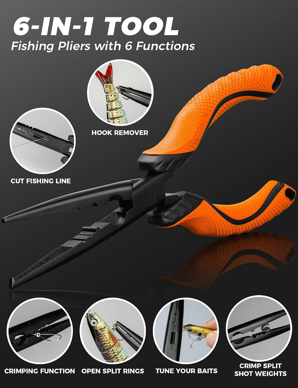2PC Fishing Tool Kit - 7" Fillet Knife,Fishing Pliers
