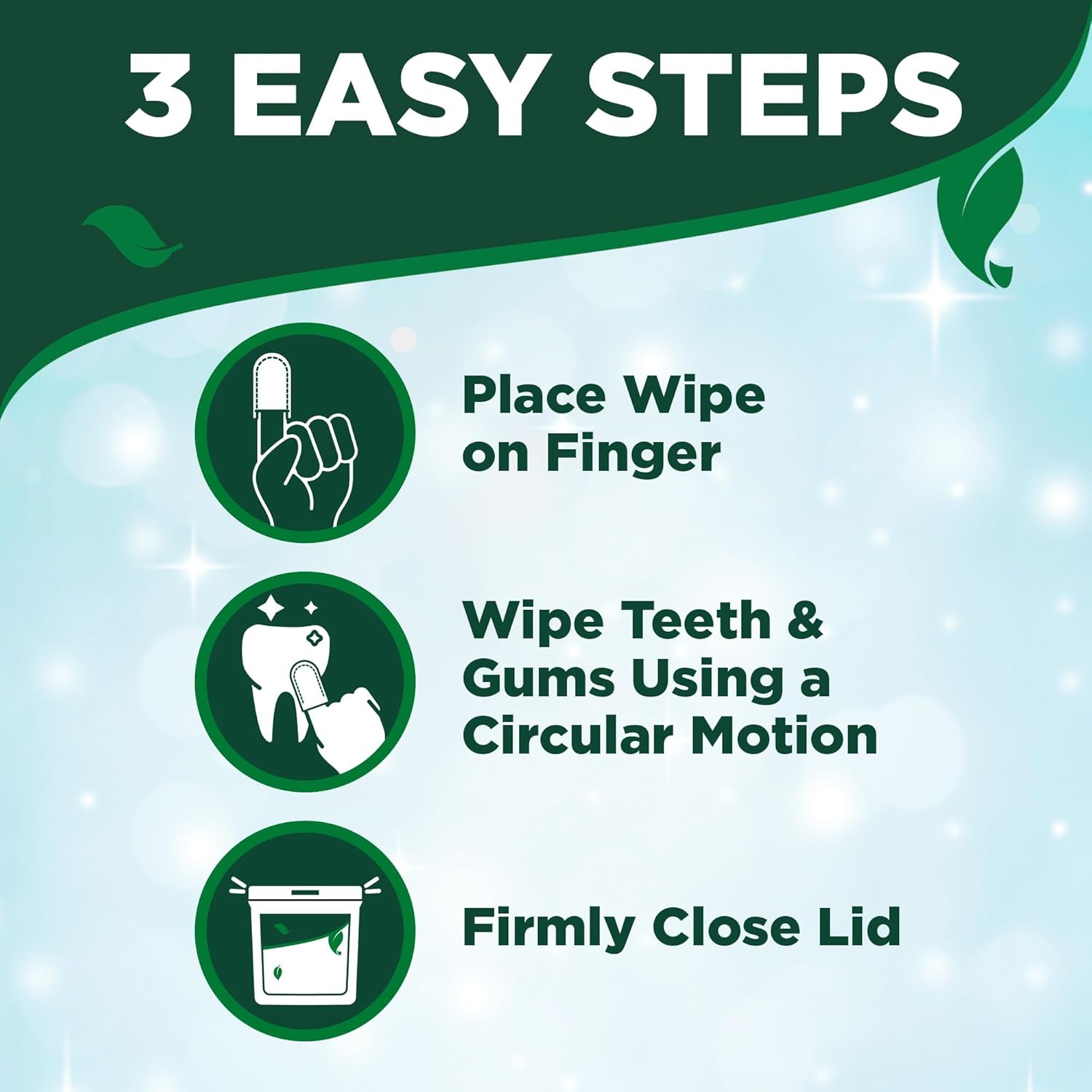 Vet's Best Finger Dental Wipes for Dogs & Cats, Fresh Breath, 50 Count