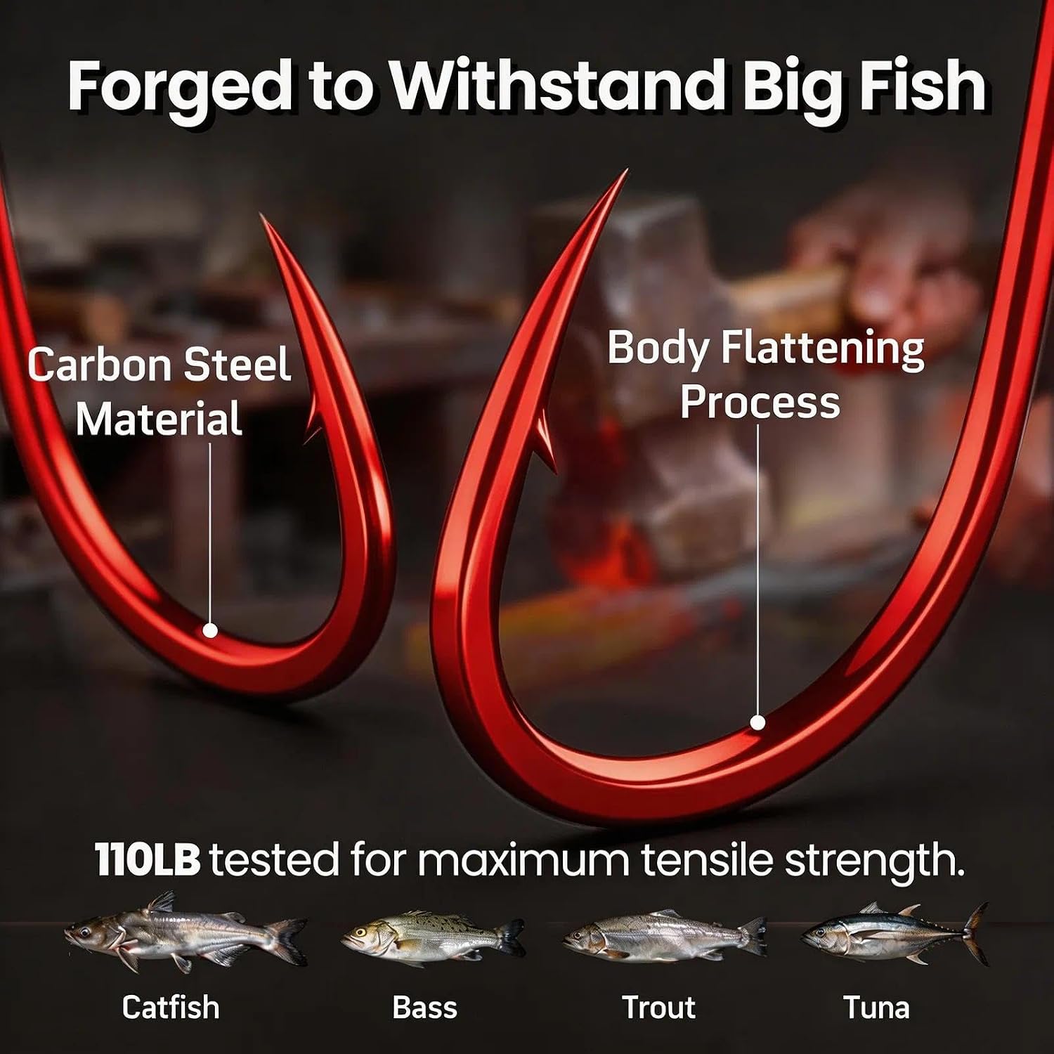 FishTrip 50/100/120/210Pcs Octopus Fishing Hooks for Saltwater & Freshwater