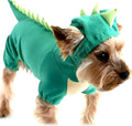 Hotumn Dinosaur Dog Halloween Costume Pet Dino Hoodie for Large Dogs (XXX-Large, Green)