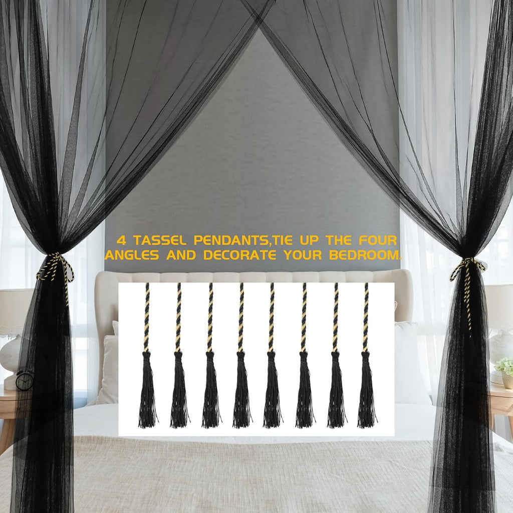 Bed Canopy Curtains Mosquito Net Bed Canopy for Full Queen King Size Bed