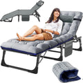 Slsy Camping Cot, 5-Position Adjustable Lounge Chair for Outdoor & Indoor