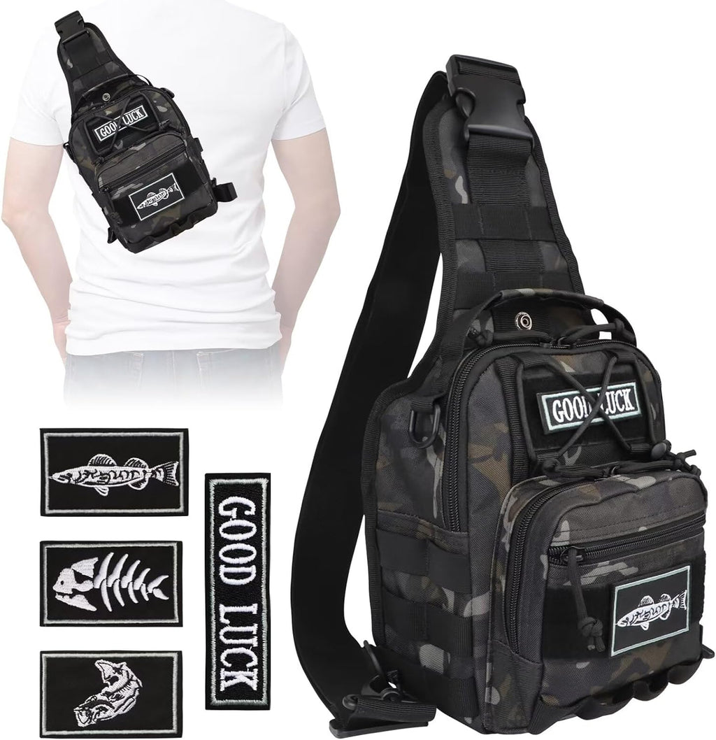 Dovesun Small Fishing Backpack Fly Fishing Sling Pack Backpack Tackle Bag