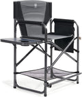 EVER ADVANCED 23.2" Medium Tall Directors Chair with Side Table 400LBS Grey