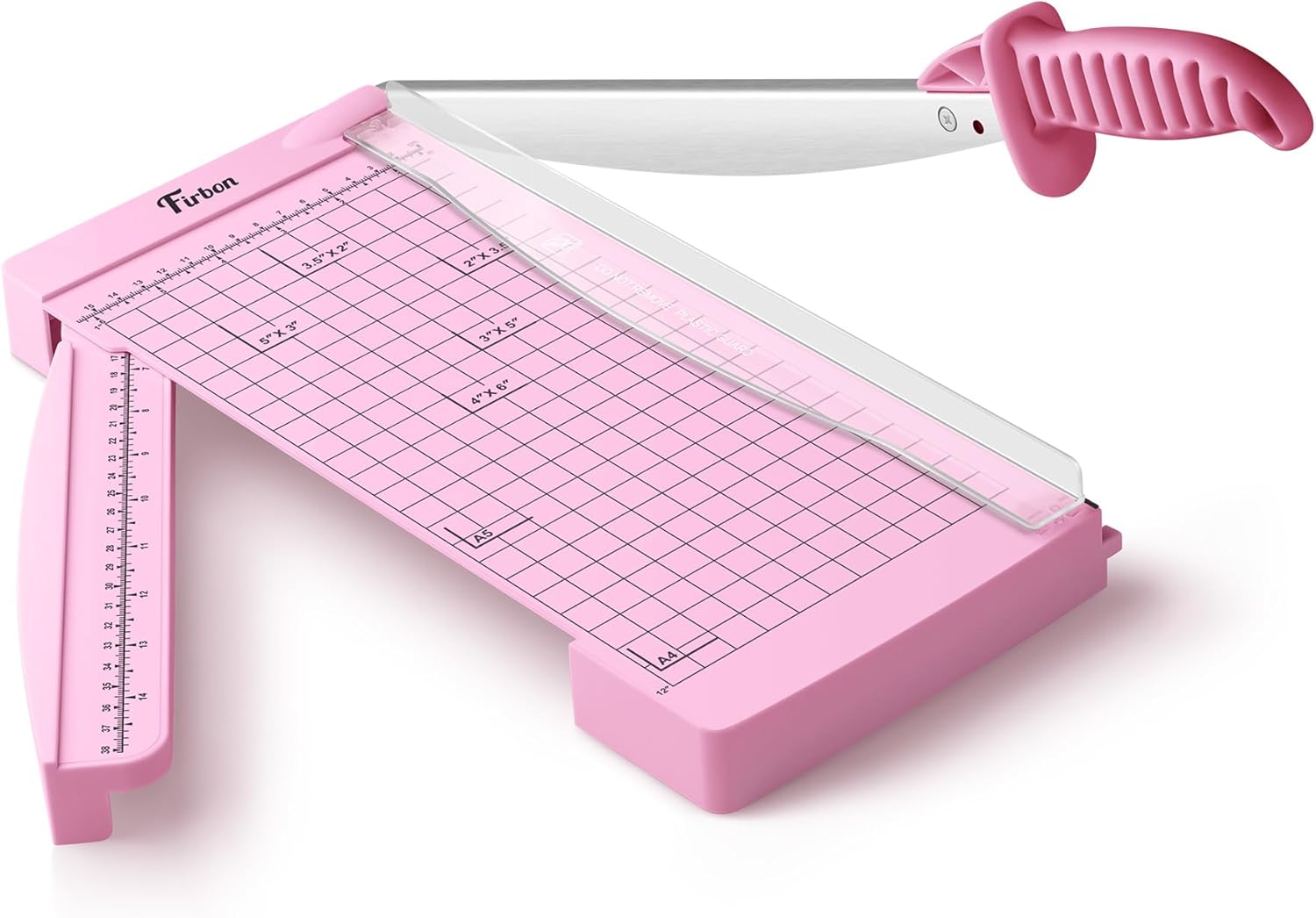 Firbon 12" Guillotine Paper Cutter with Hidden Ruler, Compact Paper Trimmer