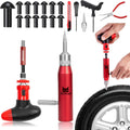 Richcat Tubeless Tire Puncture Repair Kit with Mushroom Plug, Repairs punctures and Flat Tires for Motorcycles, Cars, Trucks, ATVs and Tractors