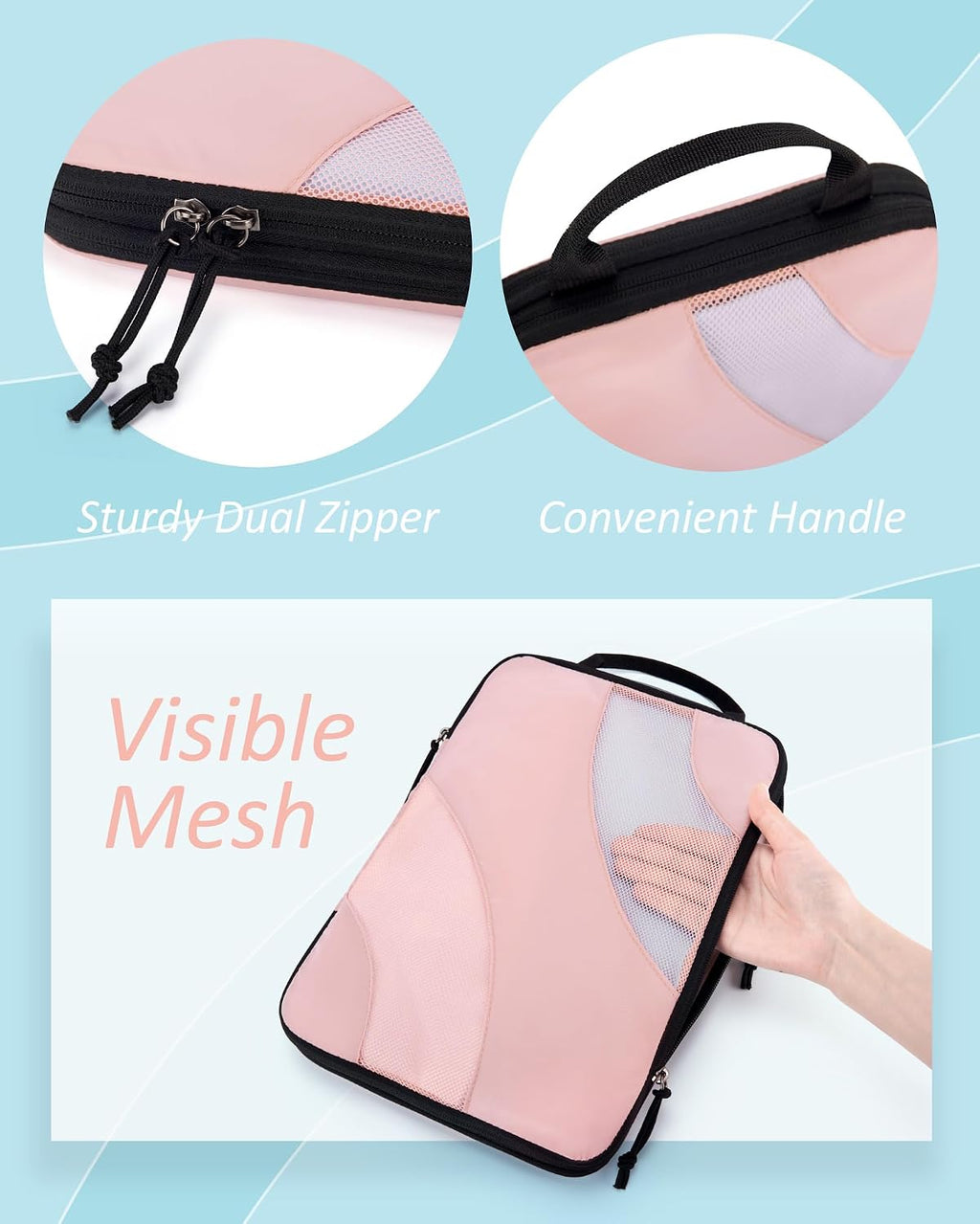 BAGSMART Compression Packing Cubes for Travel