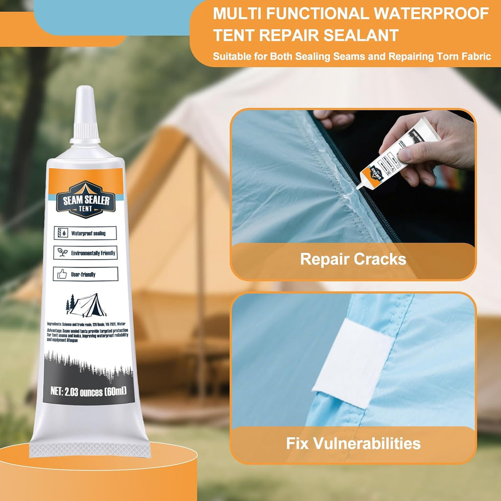 Tent Seam Sealer 120ml, No Sew Solution Waterproof Fast Cure ﻿