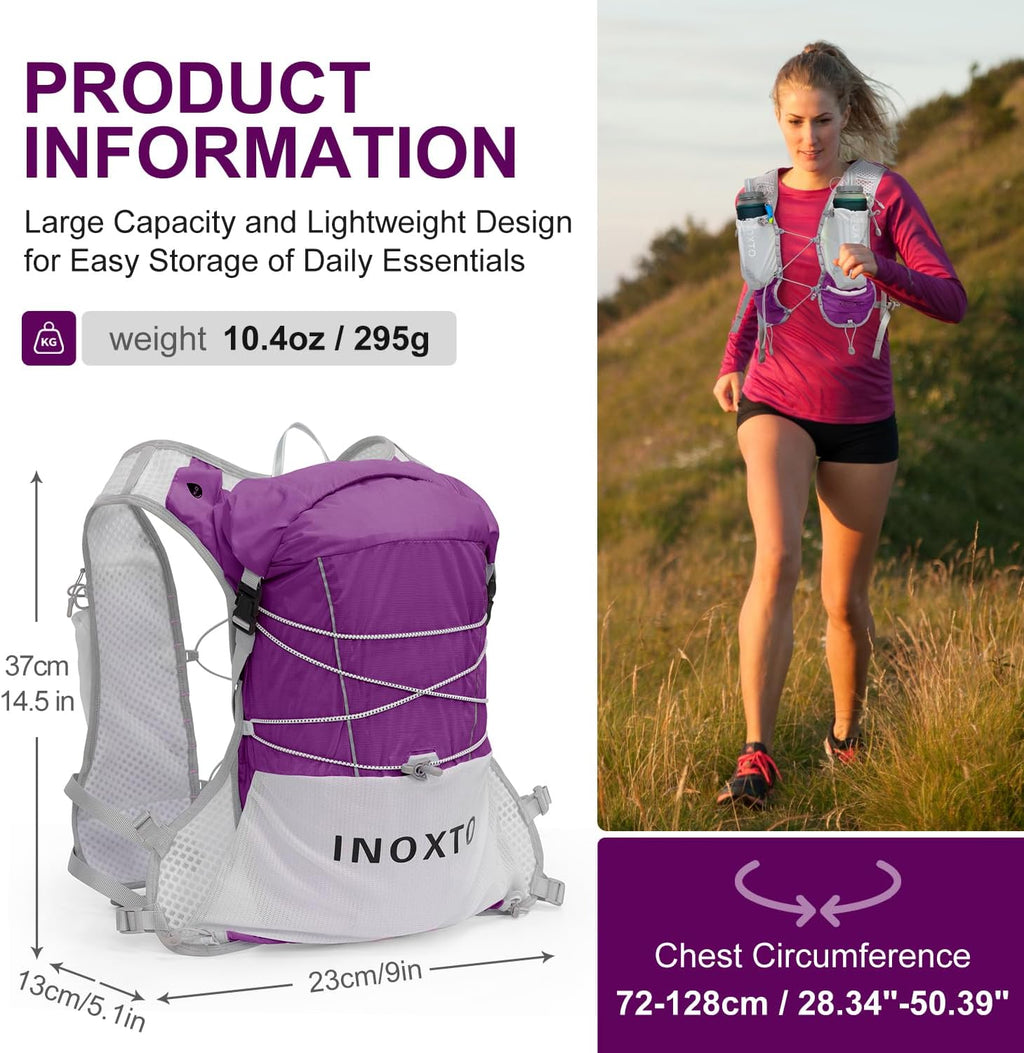 IX INOXTO Running Vest Hydration Backpack, Lightweight Running Backpack