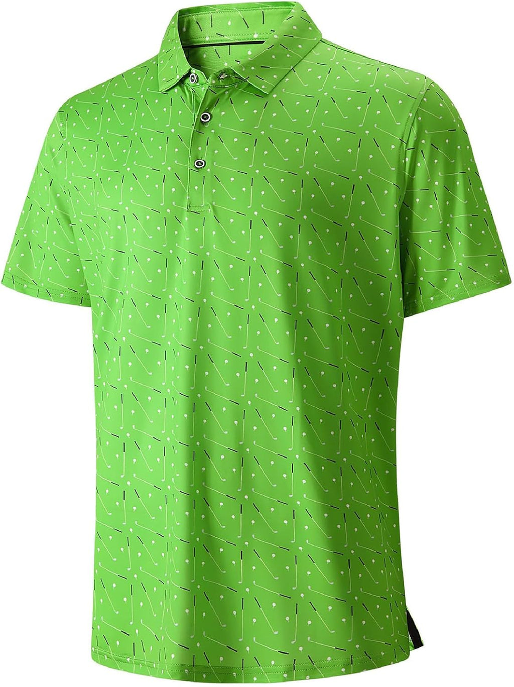 Hodaweisolp Golf Shirts for Men Dry Fit Print Short Sleeve Polo Shirt