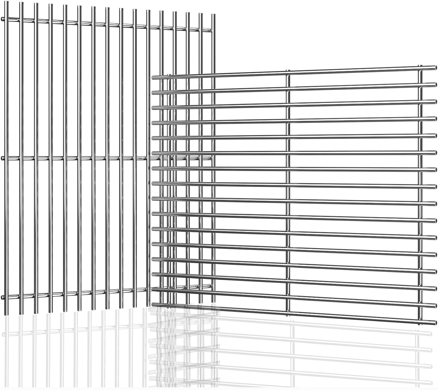 2pcs Stainless Steel Grill Grates for Weber, 18.75" x 26.5''