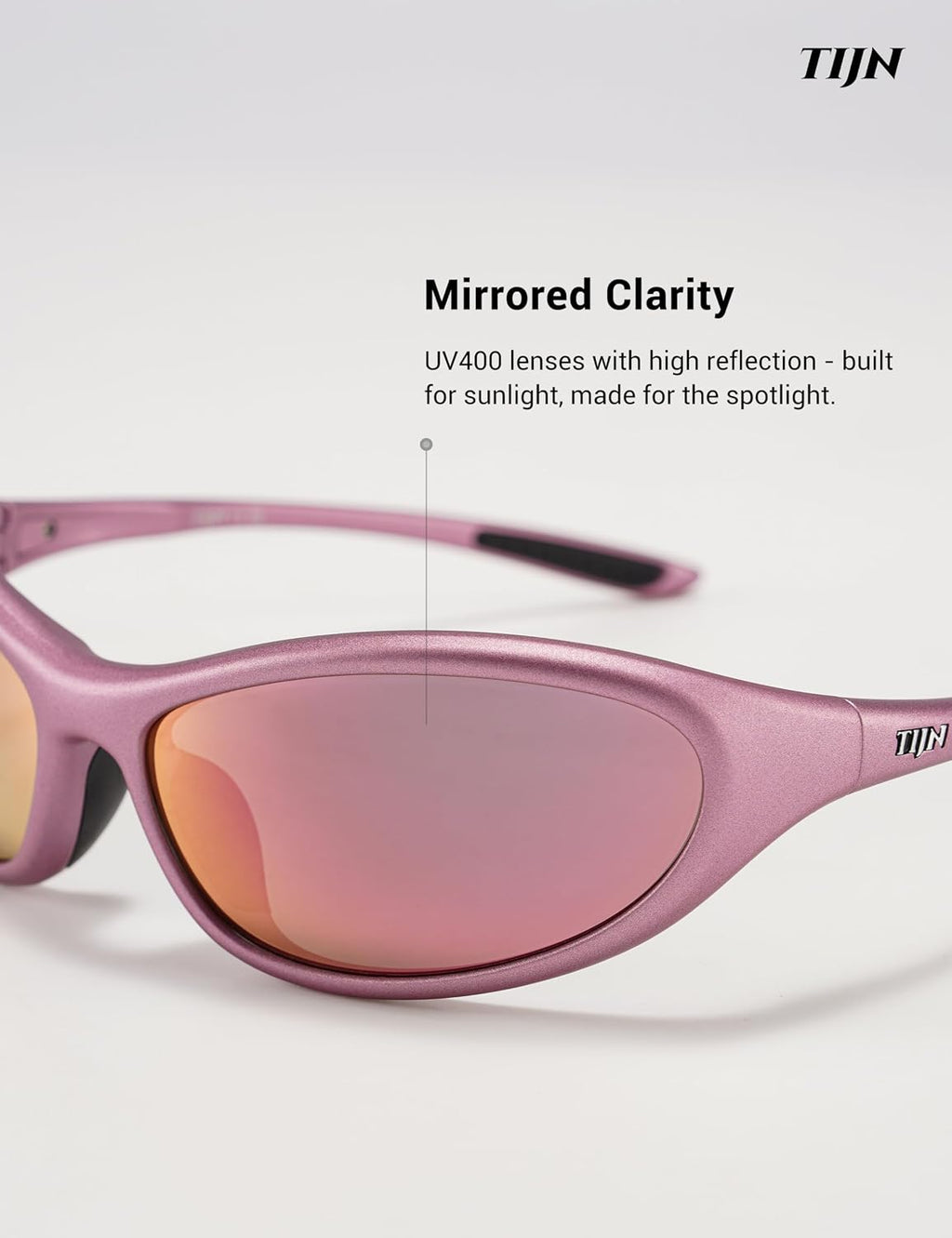 TIJN Sports Sunglasses UV400 Wraparound for Men Women Cycling, Vanta