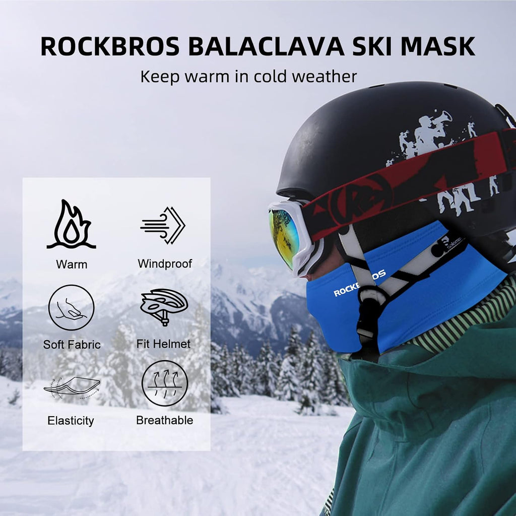 ROCKBROS Windproof Thermal Balaclava Ski Mask for Men and Women Cycling