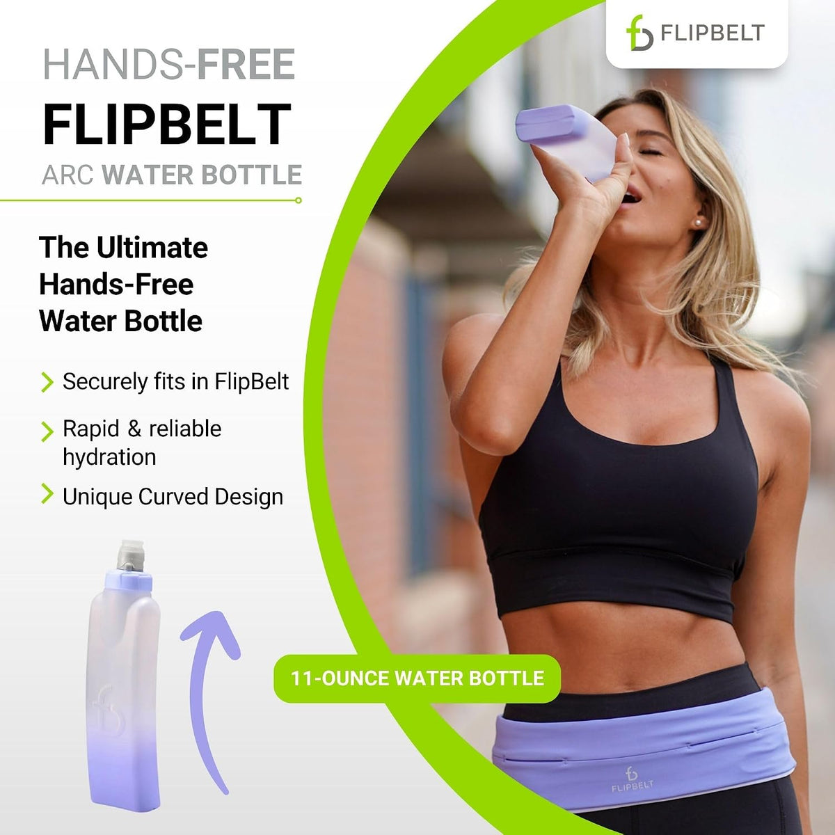 FlipBelt Portable Lightweight Running Water Bottle
