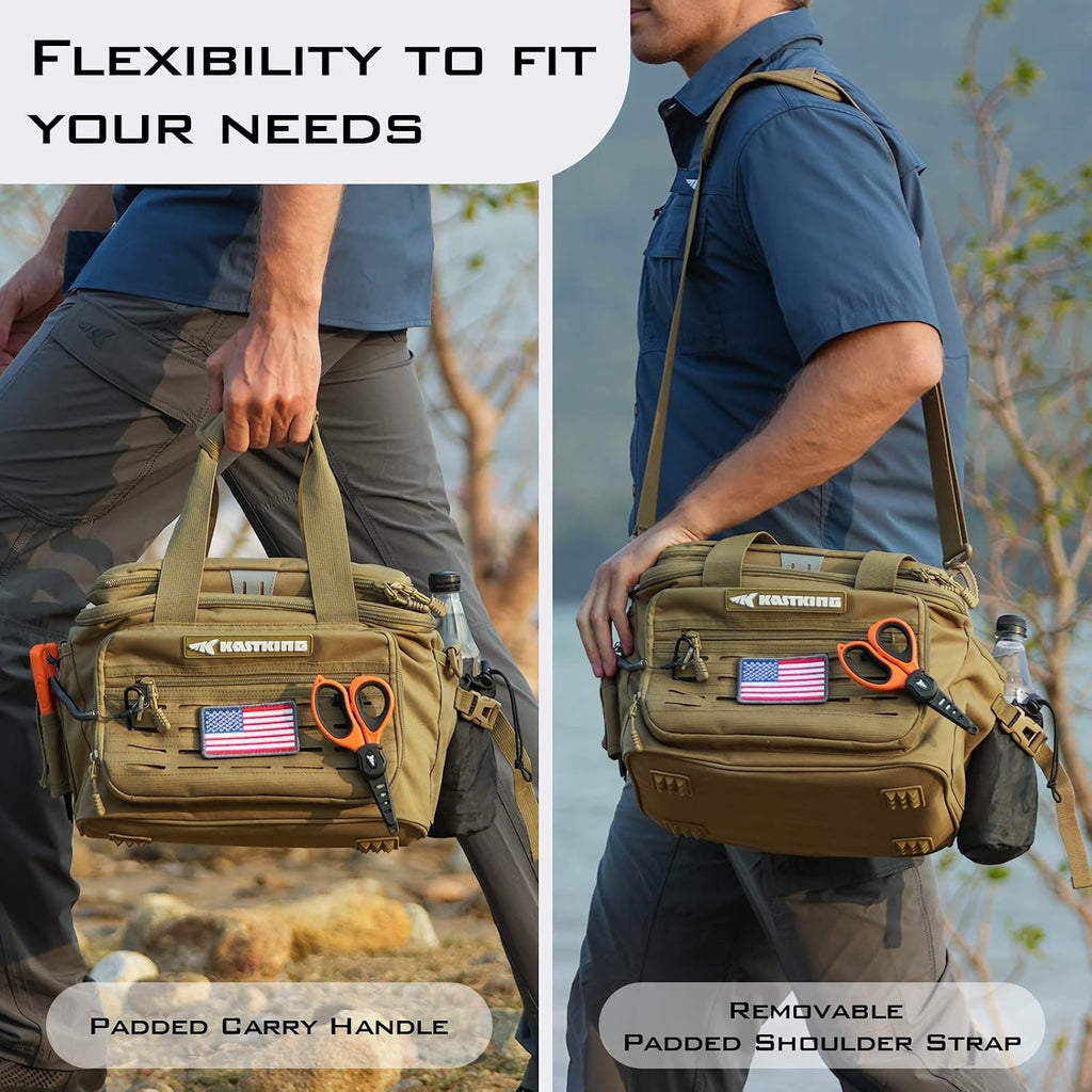 KastKing KarryAll Fishing Tackle Bag, Saltwater & Freshwater Gear Storage