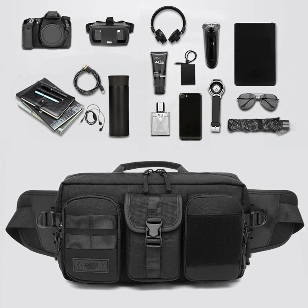 OZUKO Large Capacity Tactical Waist Bag Fanny Pack