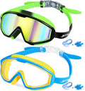 Freela Goggles for Kids Toddler 3-15, Anti Fog No Leak Clear Swim Goggles for Boys Girls Pool Beach Swimming