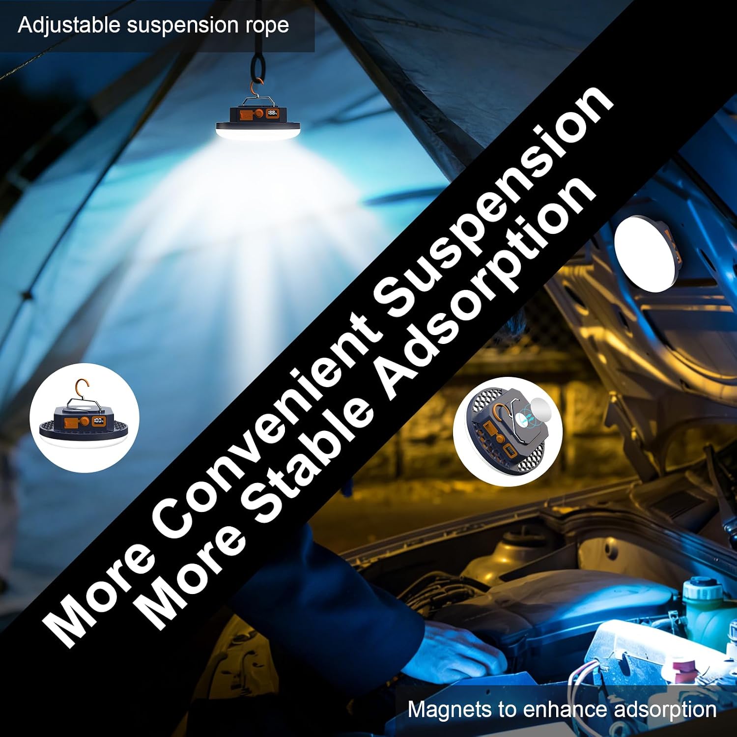 4000LM Flashlight Portable LED Camping Lantern Light