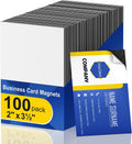 MaxGear 100 Pack Business Card Magnets Peel and Stick,Self Sticky Name Card